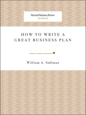 cover image of How to Write a Great Business Plan